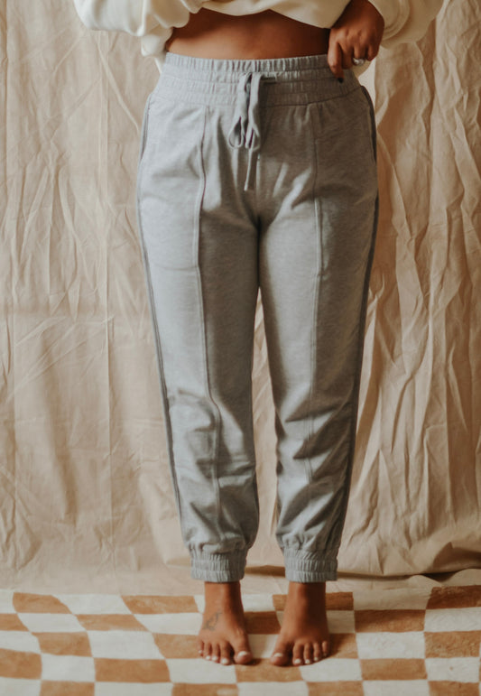 Not So Basic Joggers in Heather Gray